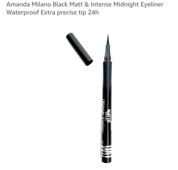 Amanda Milano intense Midnight Eyeliner (Black & Matt) Waterproof Extra 24h