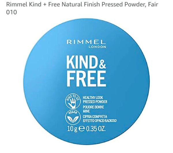 Rimmel kind & free natural finish pressed powder, fair, No.010