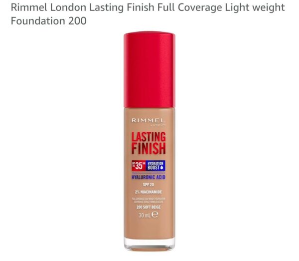 Rimmel London Lasting Finish Full Coverage Light weight Foundation