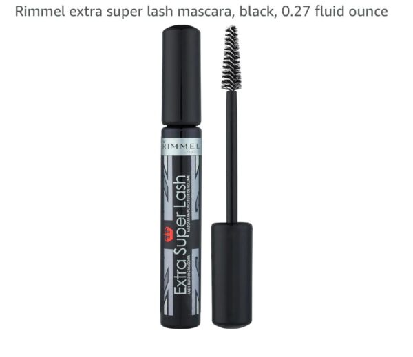 Rimmel Extra Super Lash Mascara, (Black) 0.27 fluid ounce