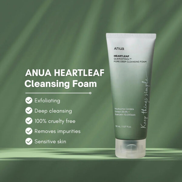 Anua Heartleaf Quercetinol Pore Deep Cleansing Foam - Image 4